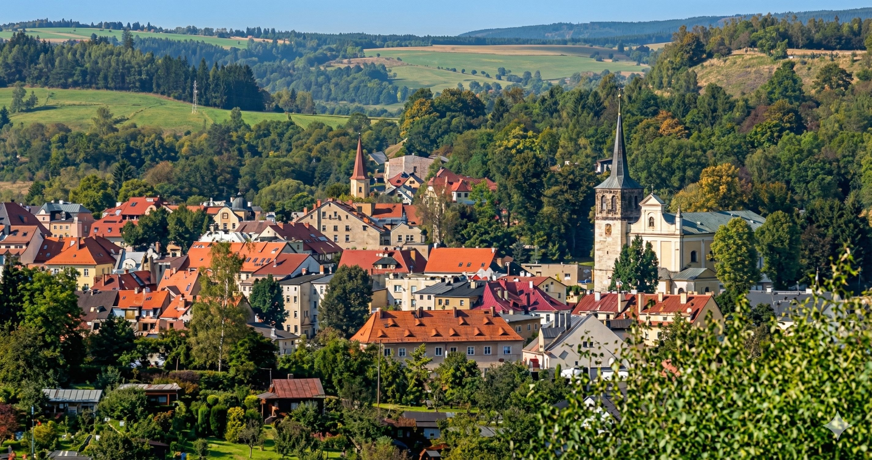 Widok na góry i lasy - Sudecki Apartament